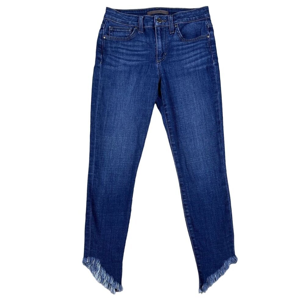 Joe's Jeans Womens 26 Skinny Ankle Raw Hem Blue Denim